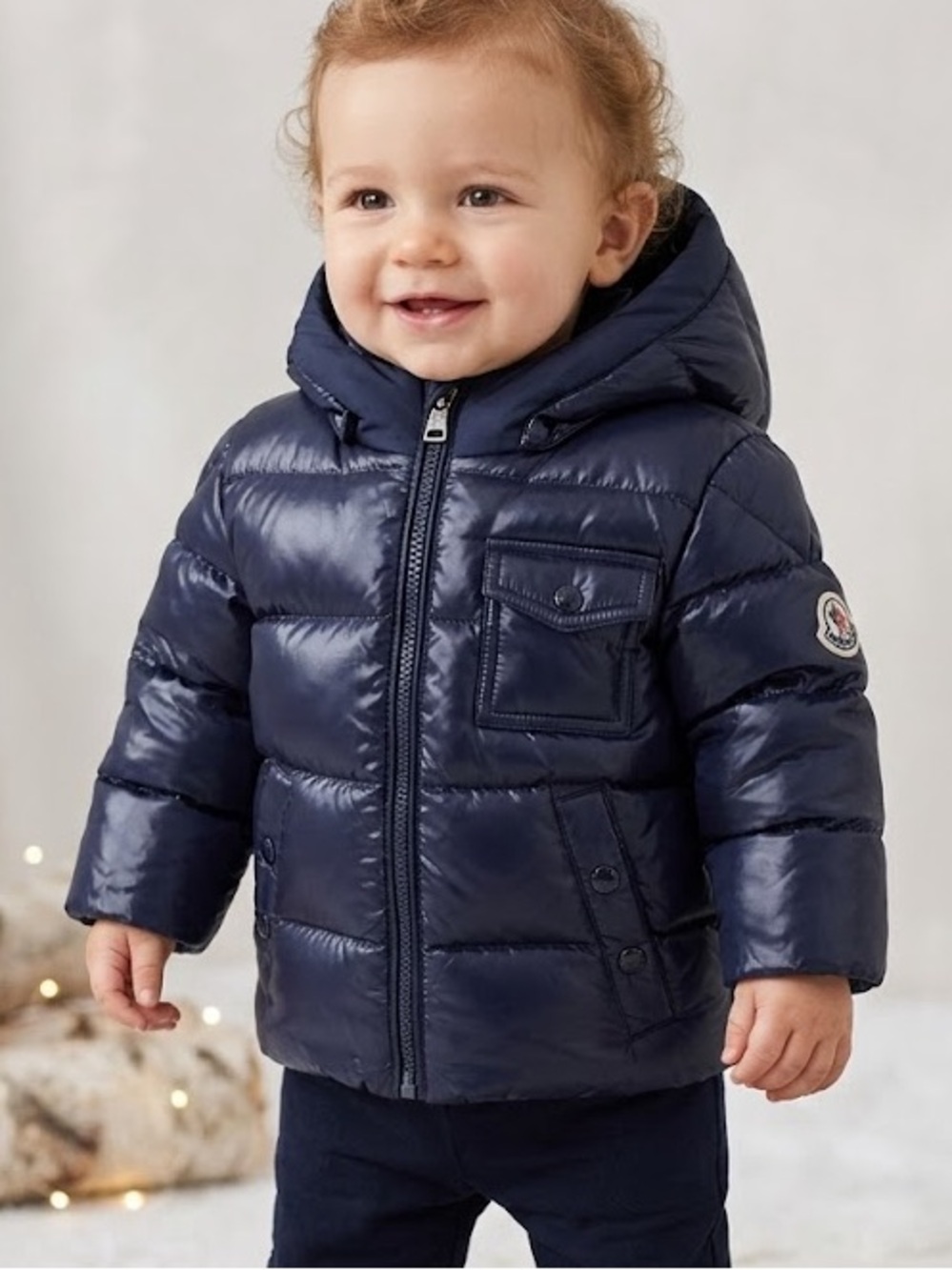 Moncler K2 Hooded Down Jacket in Navy